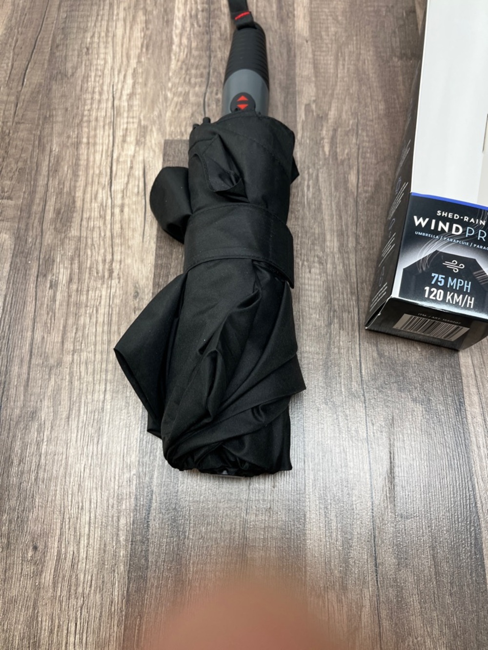 ShedRain WindPro Compact Black Umbrella - Picture 5 of 7